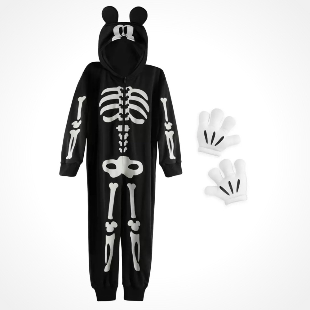 Disney Mickey Skeleton Costume with Gloves
